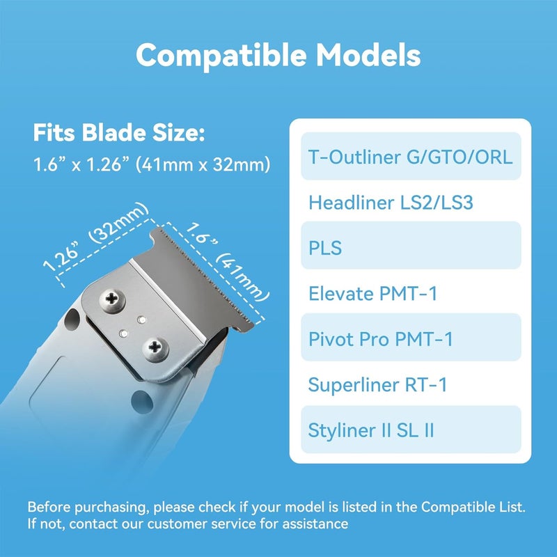 Perfitech 6Pcs Hair Clipper Guards Compatible with Baybliss FX787 and Andis T Outliner G, GO, GTO, ORL, LS2, LS3, PLS, PMT-1, RT-1, SLII, Trimmer Guards Replacement - 1/16" to 3/8", Black Color - Image 4